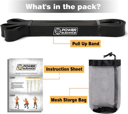 POWER GUIDANCE Pull Up Assist Bands - Stretch Resistance Band - Mobility Band - Powerlifting Bands - by Perfect for Body Stretching, Powerlifting, Resistance Training