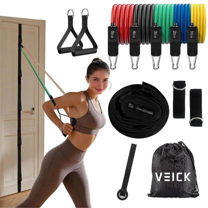 VEICK Resistance Bands with Handles, Exercise Tube Bands Set for Workouts