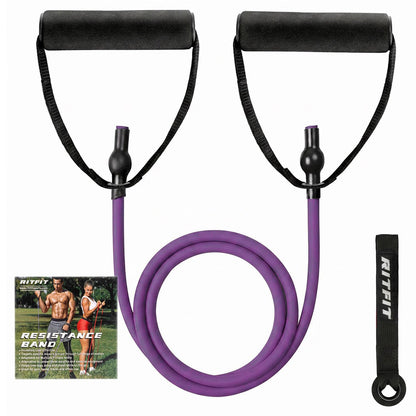 RitFit Single Resistance Bands with Handles Door Anchor for Home Gym