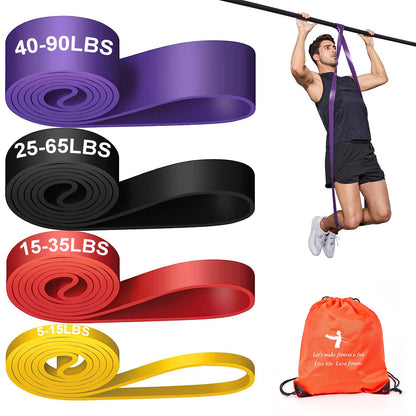 Pull Up Assistance Bands Set, Long Resistance Bands for Working Out