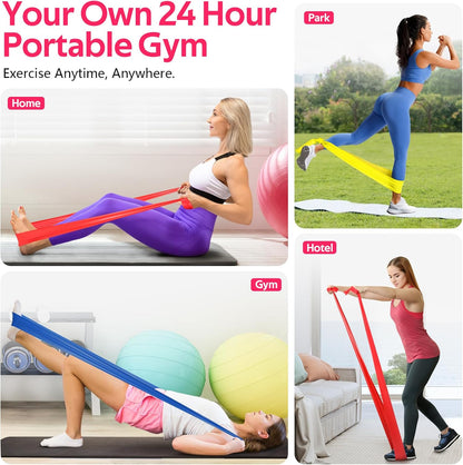 Resistance Bands Set, Exercise Bands for Physical Therapy, Pilates, Yoga