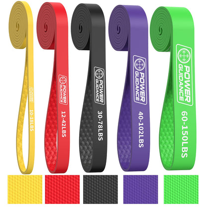 POWER GUIDANCE Resistance Bands, Set of 5 Pull Up Bands, Pull Up Assistance Bands, Exercise Bands, Resistance Bands Set for Legs, Working Out