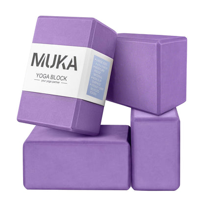 Muka Yoga Blocks 4x6x9 Inch High Density EVA Foam Yoga Brick