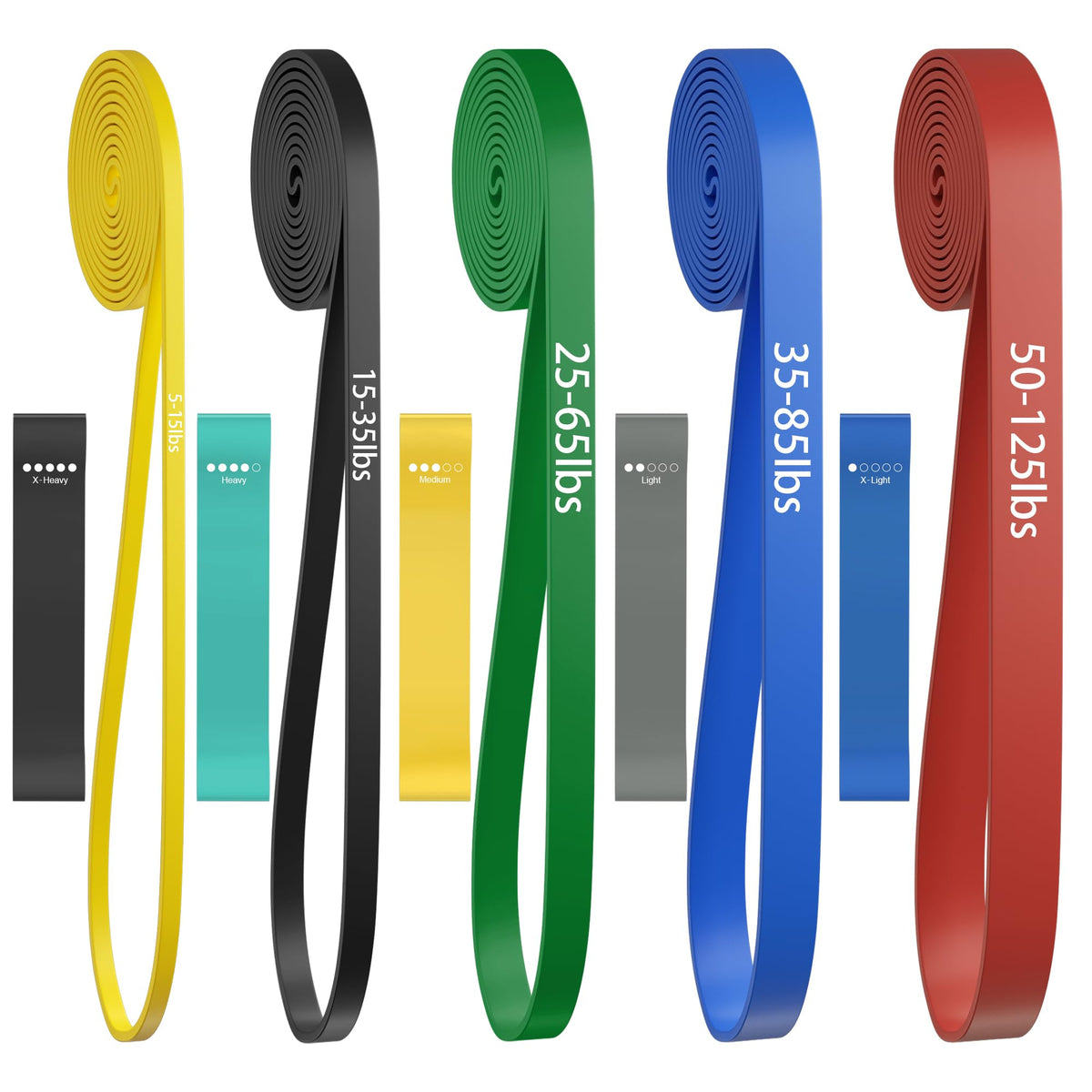 Pull Up Bands, Resistance Bands Set, Exercise Workout Bands for Men & Women, Ideal for Body Stretching, Physical Therapy and Muscle Training