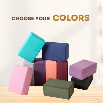 Everyday Yoga Premium Foam Block, 3in/4in/5in Thick, Multi Colors, 1 Block