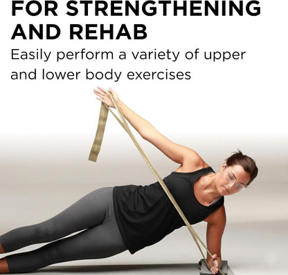 THERABAND CLX Resistance Band with Loops, 5 Feet, Silver, Super Heavy, Non-Latex, Elastic Band for Exercise, Mobility & Rehab, Stretching, Home Workouts, Color-Coded for Easy Resistance Levels