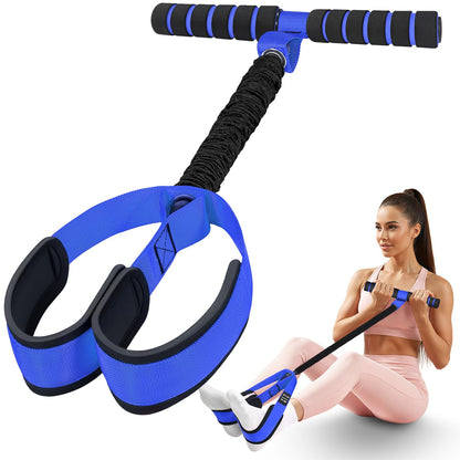 Pedal Resistance Bands with Handles, Upgrade Women Exercise Bands for Full Body Training, Core, ABS, Legs, Glutes, Arms, Pilates, Physical Therapy, Strength, Sit Up Equipment for Home Workout