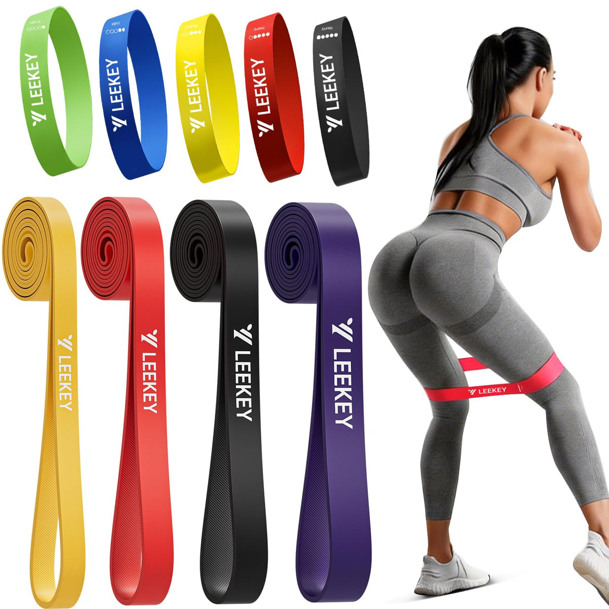 LEEKEY Resistance Bands Set for Pull Up Assistance & Exercise