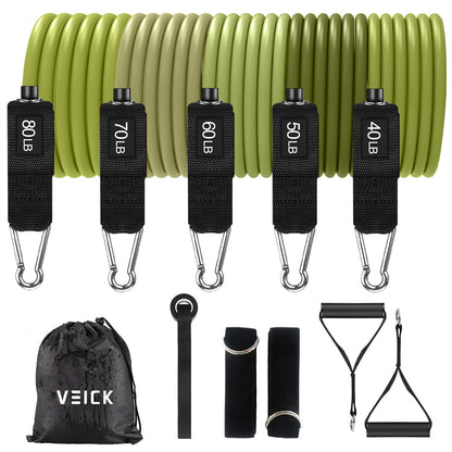VEICK Resistance Bands with Handles, Exercise Tube Bands Set for Workouts
