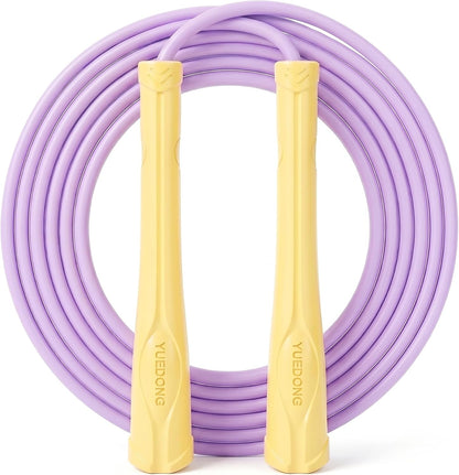 YUEDONG Women's Silent Jump Rope, Adjustable PVC Rope for Apartment Fitness