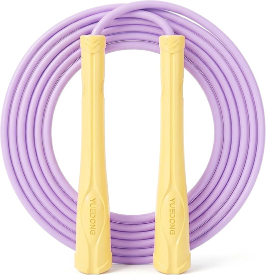 YUEDONG Women's Silent Jump Rope, Adjustable PVC Rope for Apartment Fitness