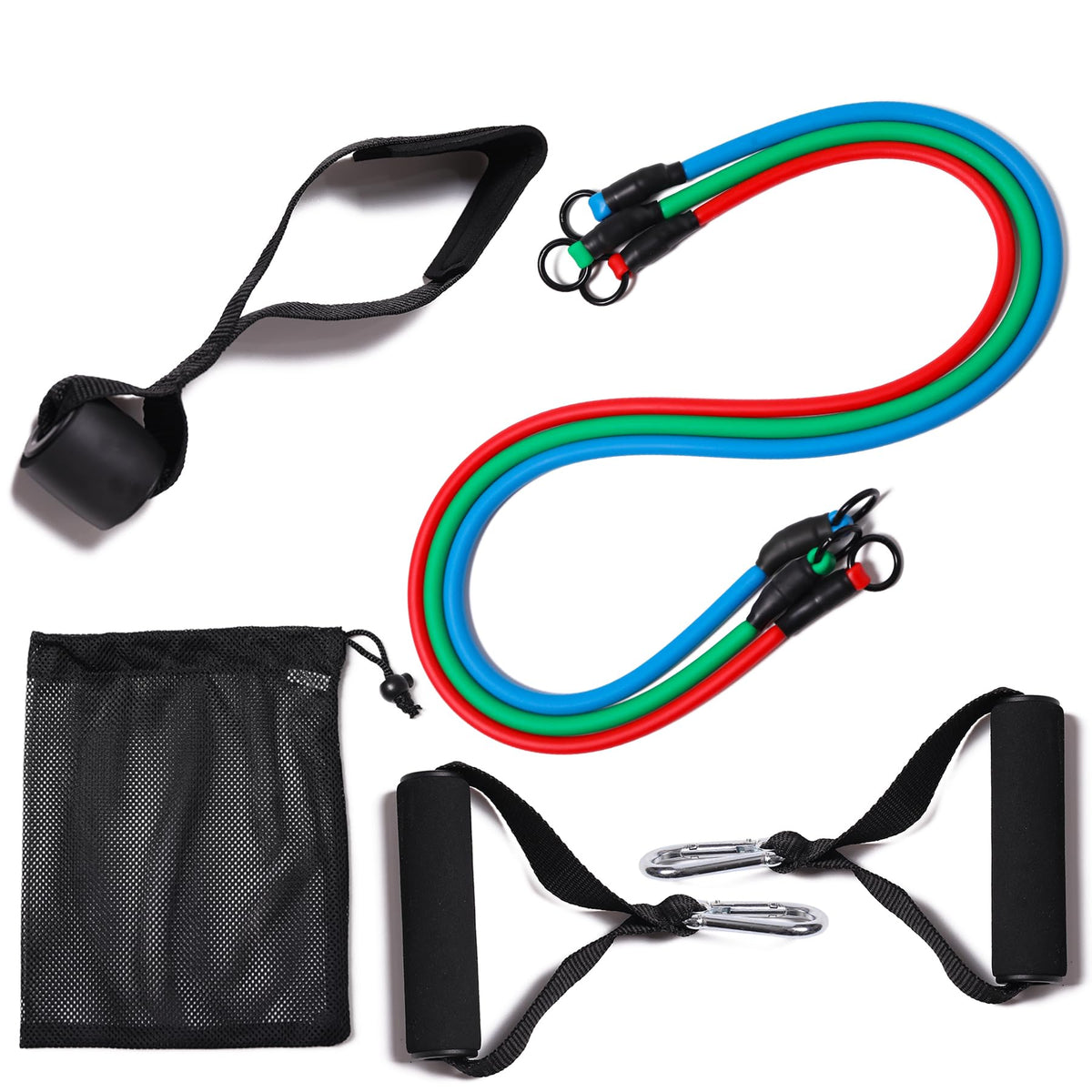 Resistance Bands with Handles and Door Anchor for Home Workouts