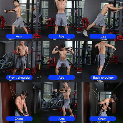 WHATAFIT Resistance Bands, 5 Level Exercise Bands with Handles for Workout