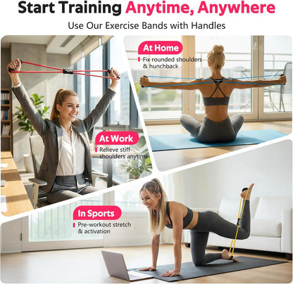 Resistance Bands with Handles, Figure 8 Fitness Bands, Exercise Bands Set
