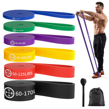 Exercise Bands，Set of 6 Resistance Bands for Working Out,Pull Up Bands Set,at Home Workout Equipment,Instruction Guide and Carry Bag Included