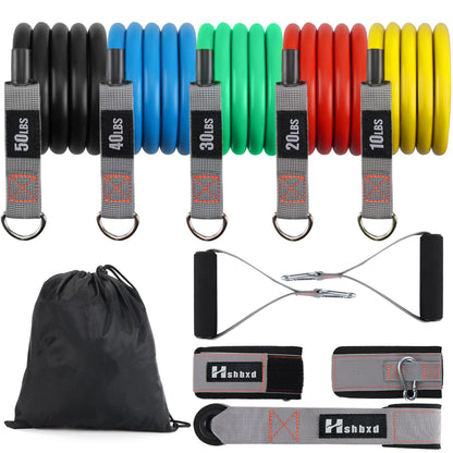 Resistance Bands with Handles and Door Anchor for Home Workouts