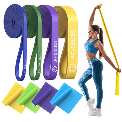 Exercise Bands，Set of 6 Resistance Bands for Working Out,Pull Up Bands Set,at Home Workout Equipment,Instruction Guide and Carry Bag Included