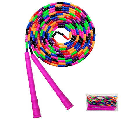 Double Dutch Jump Rope Long Jump Rope 16 FT 1 Pack/2 Pack, Adjustable Soft Beaded Diy Jump Rope for Kids Adult Long Enough for 5-6 Jumpers