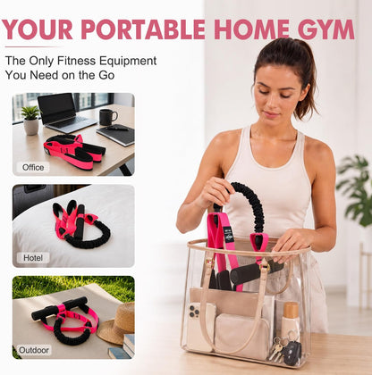 Pedal Resistance Band with Handle, Upgraded Durable Thickened Latex Tubes and Soft Foam Fabric Foot Pedal, Sit Up Exercise Equipment for Abdomen, Waist, Arm, Core/ABS, Leg, Physical Therapy