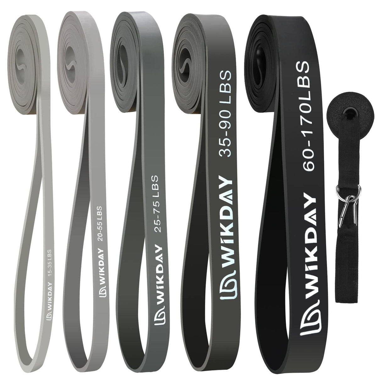WIKDAY Resistance Bands for Working Out, Exercise Bands, Workout Bands, Pull Up Assistance Bands for Body Stretching Training Physical Therapy Muscle Training for Men & Women