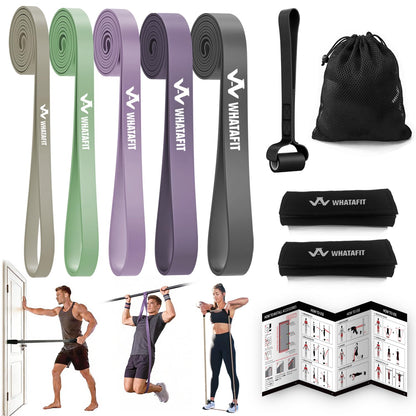 WHATAFIT Resistance Bands, 5 Level Pull Up Assistance Bands for Working Out