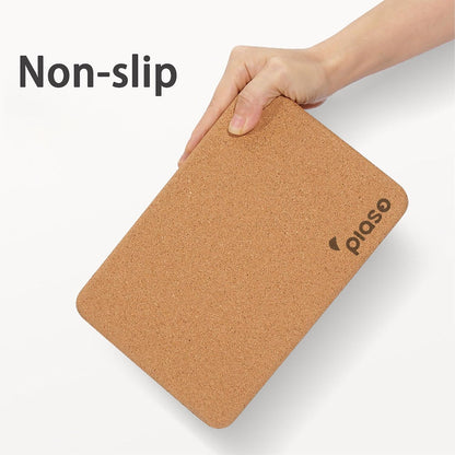 Cork Yoga Block 2 Pack for Pilates, Non-Slip & High Density Blocks