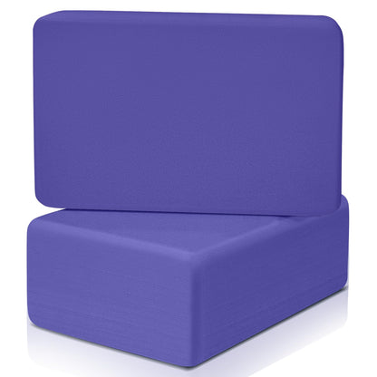 biguphate 2 Pack Yoga Blocks, 3"x6"x9" Rounded Edges Non-Slip, Yoha Bricks