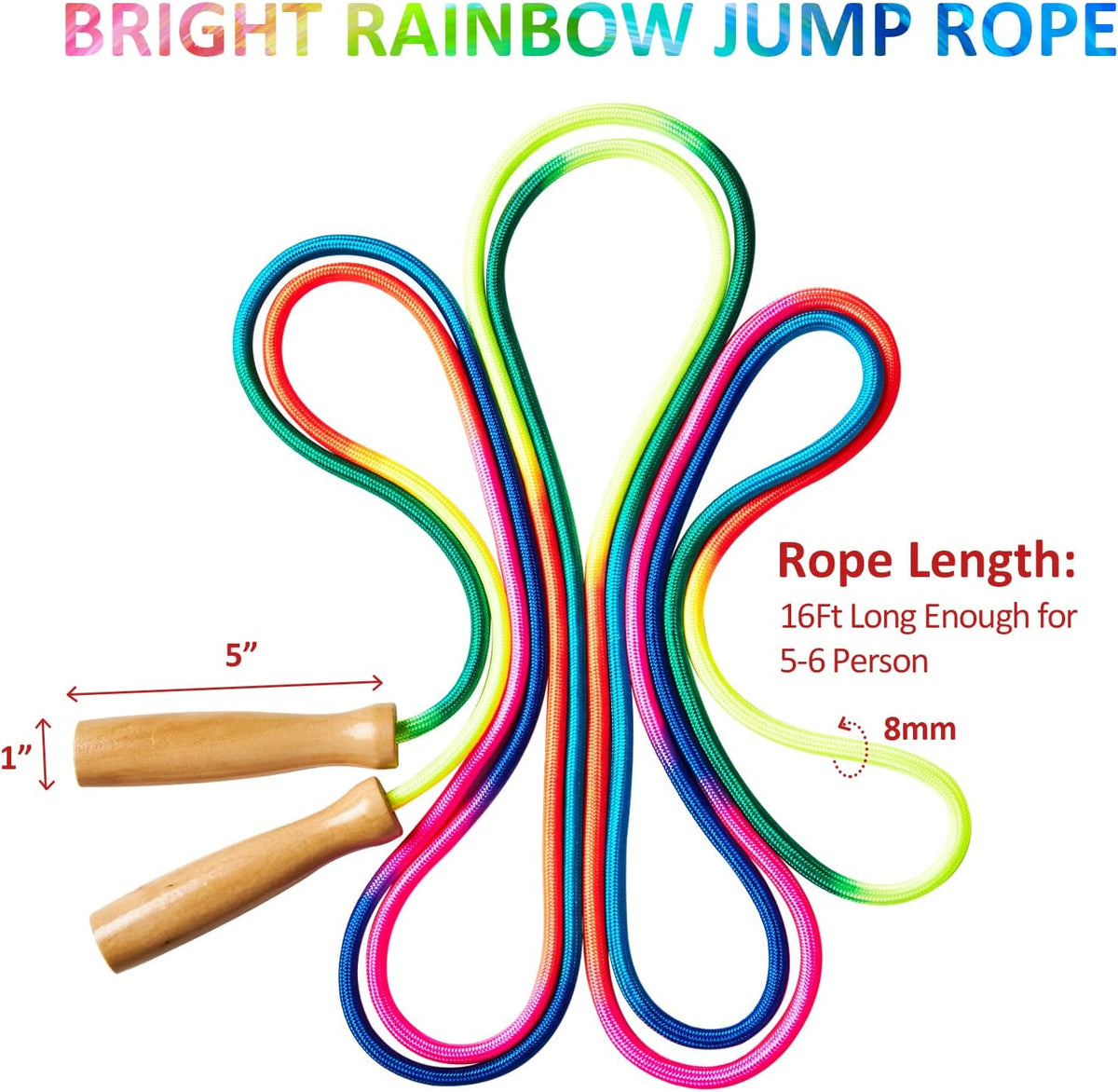Double Dutch Long Jump rope - 16Ft 2 Pack Skipping Rope for Kids Adults