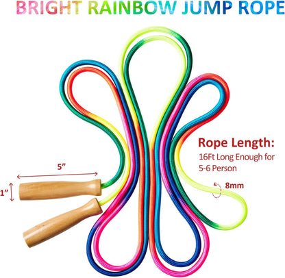 Double Dutch Long Jump rope - 16Ft 2 Pack Skipping Rope for Kids Adults