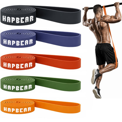 HAPBEAR Pull Up Assistance Bands - Pull Up Bands - Resistance Bands - Exercise Bands Resistance Bands Set of 5 - Workout Bands for Working Out, Stretching, Muscle Training