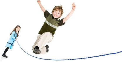 Just Jump It 16' Foot Single Jump Rope for Kids Women and Men - Active Outdoor Youth Fitness Excersing Equipment - Double Dutch Length Gym Accessories