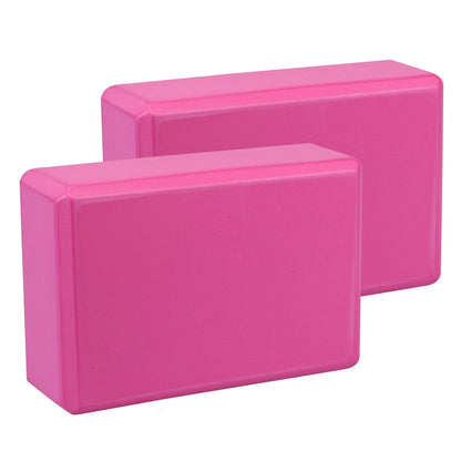 EXERZ Yoga Blocks 2 pack, Gym Blocks, Exercise Workout Fitness Bricks, Pilates Stretch Handstand Non-Slip