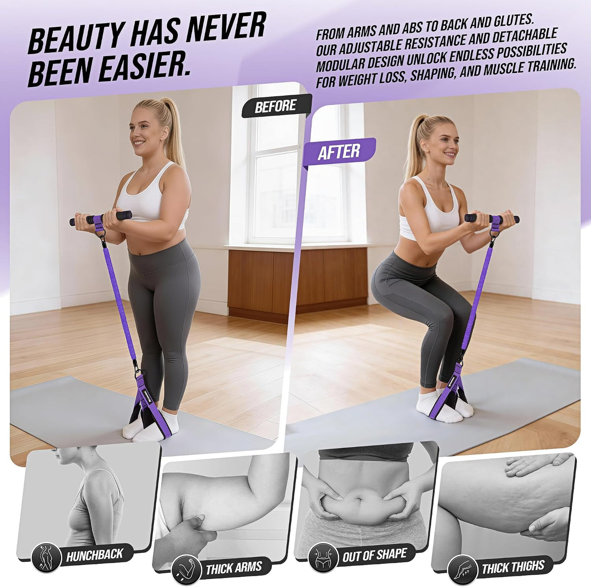 Upgrade Pedal Resistance Band with Handle, Adjustable Tube Foot Pedal Device Puller Exercise Bands, for Abs Arm Leg Waist Workout, Core Pilates, Sit Up Fitness Equipment for Full Body Training