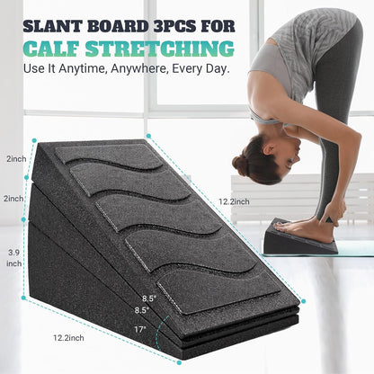 Squat Wedge Block, 960 LBS Weight Capacity, Slant Board for Calf Stretching