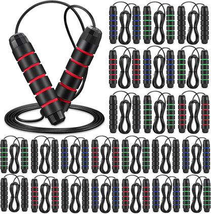 Hydren 24 Pcs Jump Ropes for Fitness Bulk with Ball Bearings, Adjustable