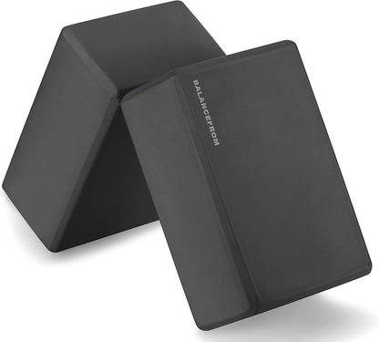 Fitvids Set of 2 High Density Yoga Blocks, 9"x6"x4" Each