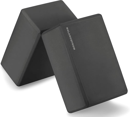 Fitvids Set of 2 High Density Yoga Blocks, 9"x6"x4" Each