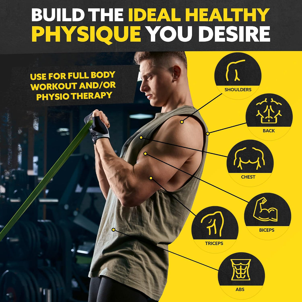 Long Resistance Bands Set, 5 Pull Up Assistance Bands for Working Out
