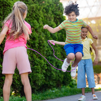 24 Pack PVC Kids Jump Rope, Adjustable Skipping Rope for Fitness Activity