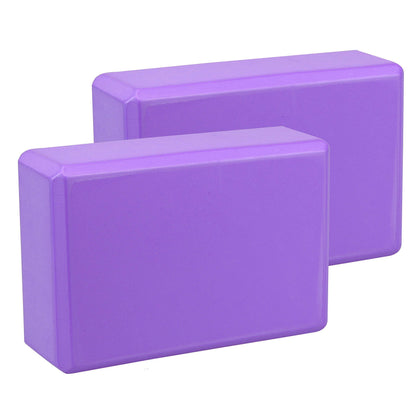 EXERZ Yoga Blocks 2 pack, Gym Blocks, Exercise Workout Fitness Bricks, Pilates Stretch Handstand Non-Slip