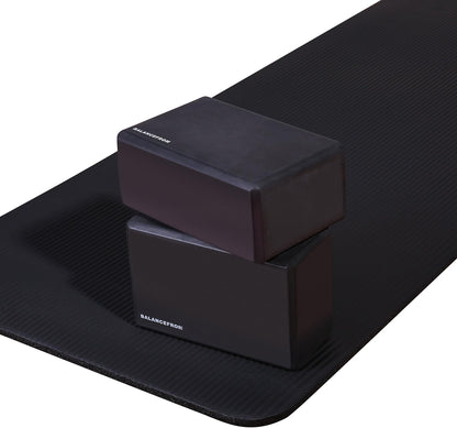 Fitvids Set of 2 High Density Yoga Blocks, 9"x6"x4" Each