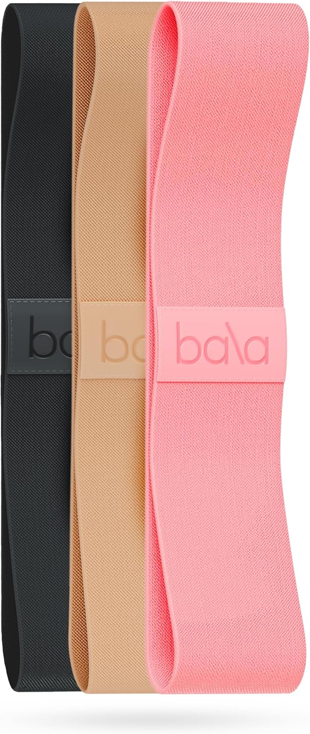 Bala Bands Resistance Bands, Non-Slip Fabric Exercise Bands