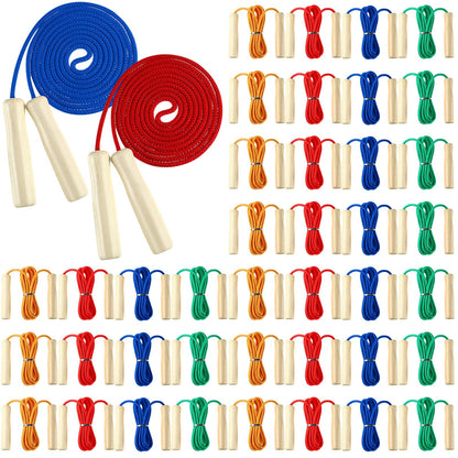 8.53 FT Jump Ropes for Kids Adults Adjustable Cotton Skipping Rope with Wooden Handle for End of The School Training Multiplayer Double Dutch Jump Rope Exercise Outdoor Fun School Sport Gift