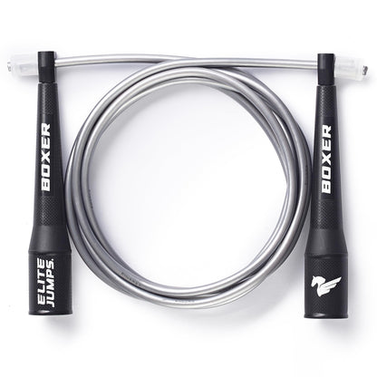 EliteSRS 10 Foot Outdoor Rated 5Mm Pvc, Boxer Jump Rope 3.0 with Smooth Action Polymer Handles and Ergonomic Slip-Resistant Dimpled Grips