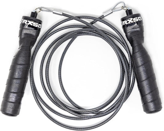 Rx Smart Gear Jump Rope - Black Ops Ergonomic Handles with Trans Black Cable Buff 3.4 | Jump Smart Weighted Speed Rope for Sports & Fitness, MMA, HIIT, Cardio Workout