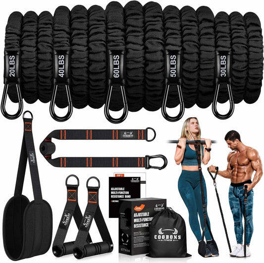 Resistance Bands, Exercise Bands, Resistance Bands for Working Out, Pull Up Assistance Bands, Work Out Bands with Handles for Men and Women Fitness, Strength Training Equipment