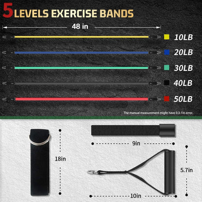 VEICK Resistance Bands with Handles, Exercise Tube Bands Set for Workouts