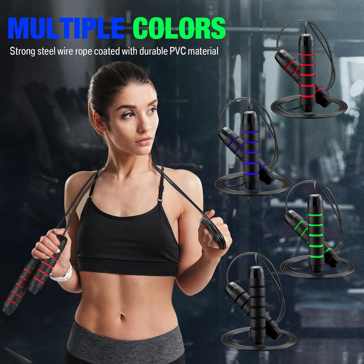 Hydren 24 Pcs Jump Ropes for Fitness Bulk with Ball Bearings, Adjustable