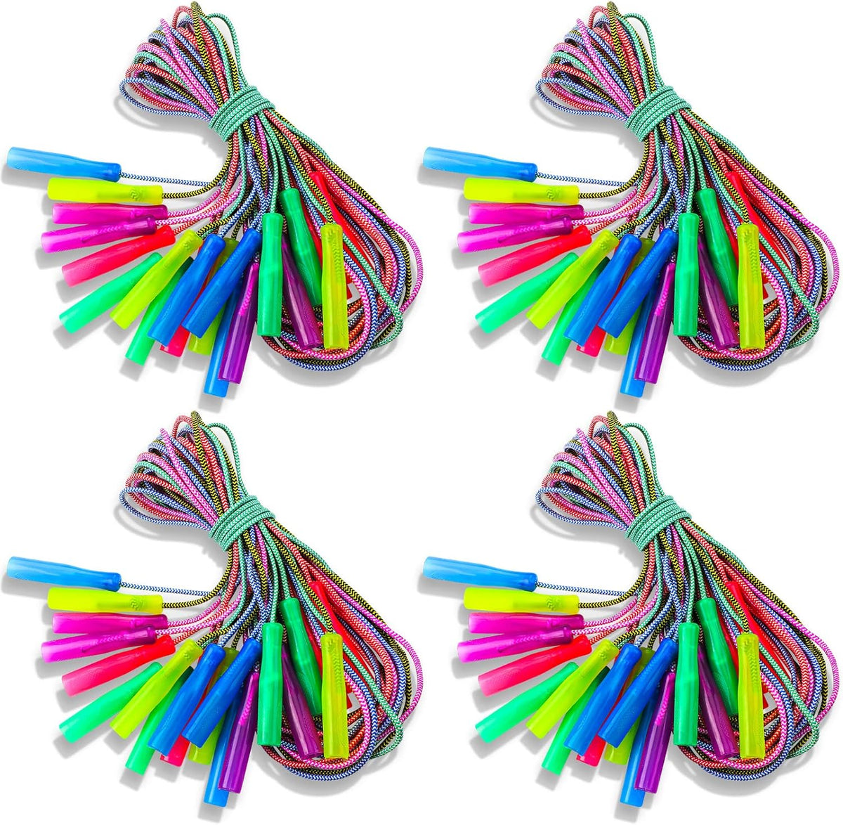 Honoson 100 Pcs Jump Ropes Bulk for Kids 7.8ft Adjustable,Multicolor