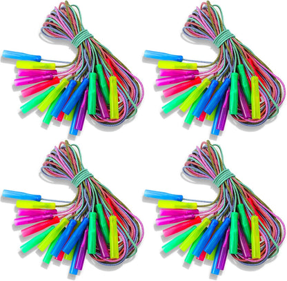 Honoson 100 Pcs Jump Ropes Bulk for Kids 7.8ft Adjustable,Multicolor